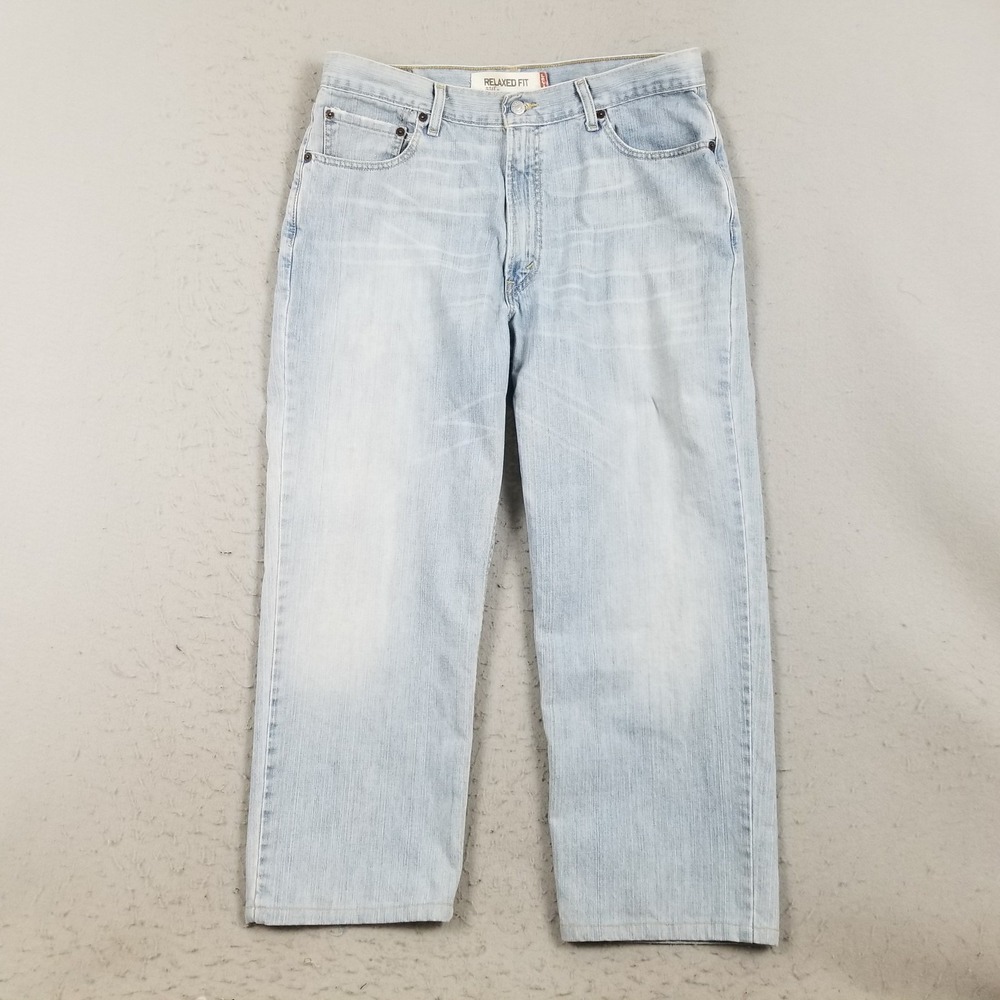 Levis 550 Relaxed Fit Jeans Mens 36x27 Blue Light‎ Wash Tapered Denim Pants